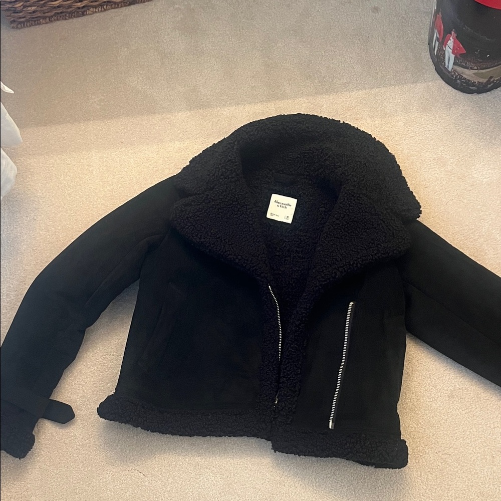 Abercrombie & Fitch Black Bomber Jacket